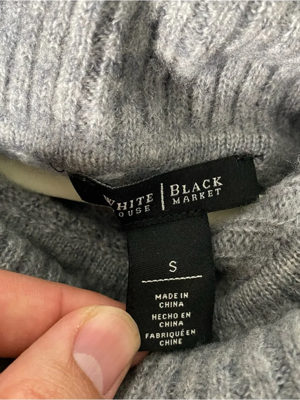 White House Black Market soft gray